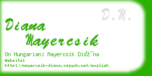 diana mayercsik business card